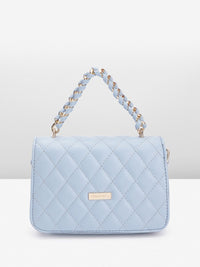 DressBerry Structured Quilted Satchel Bag