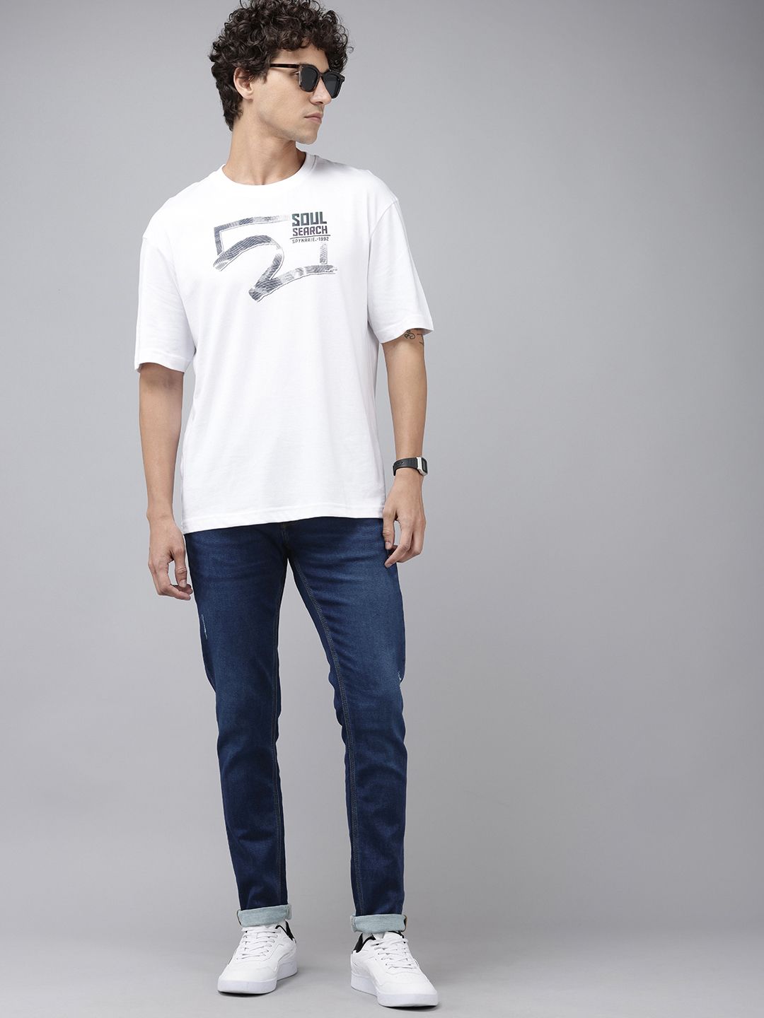 SPYKAR Men Skinny Slim Fit Low-Rise Light Fade Stretchable Jeans