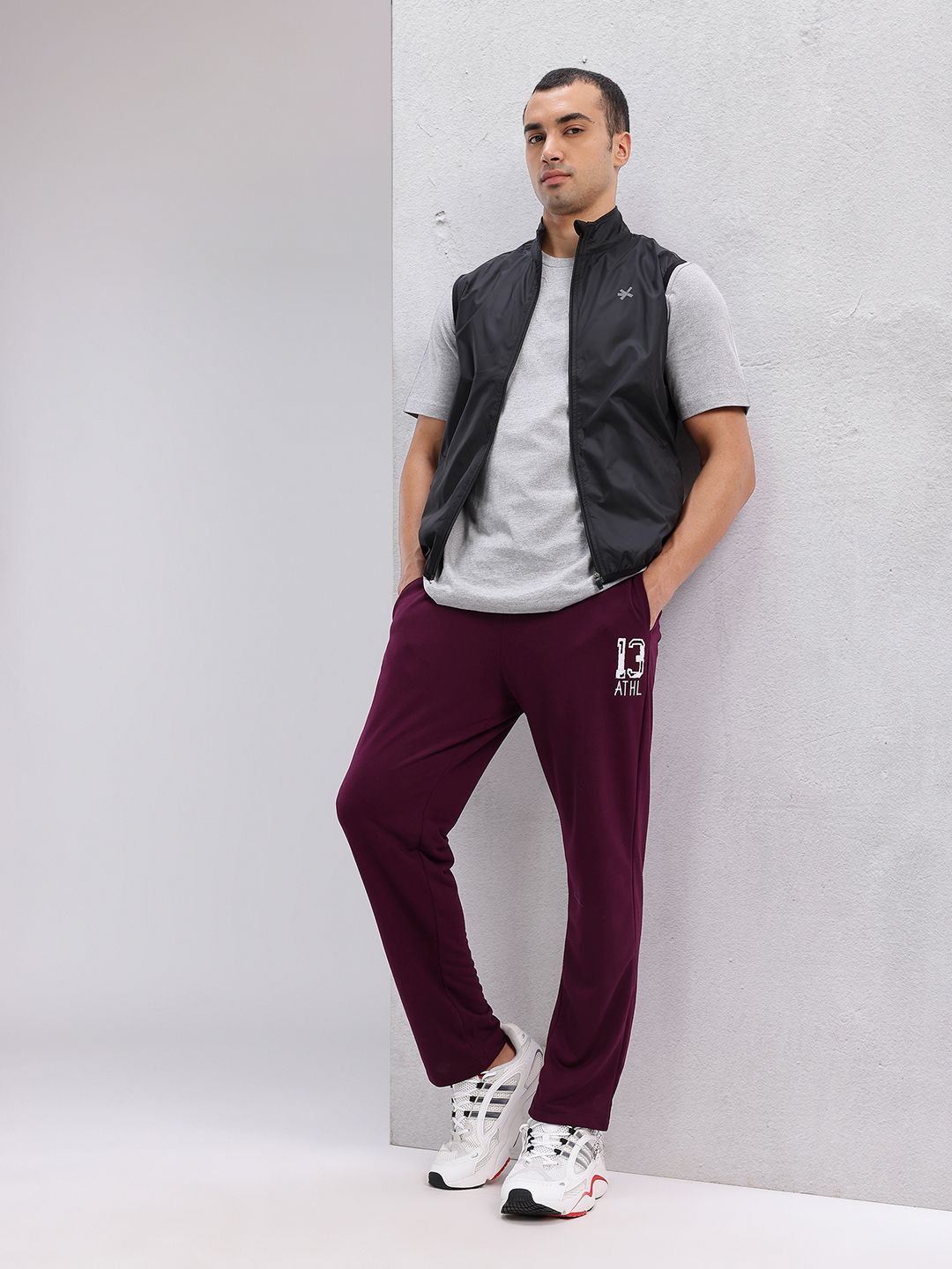 HRX by Hrithik Roshan Men Typography Printed Detail Mid-Rise Lifestyle Track Pants