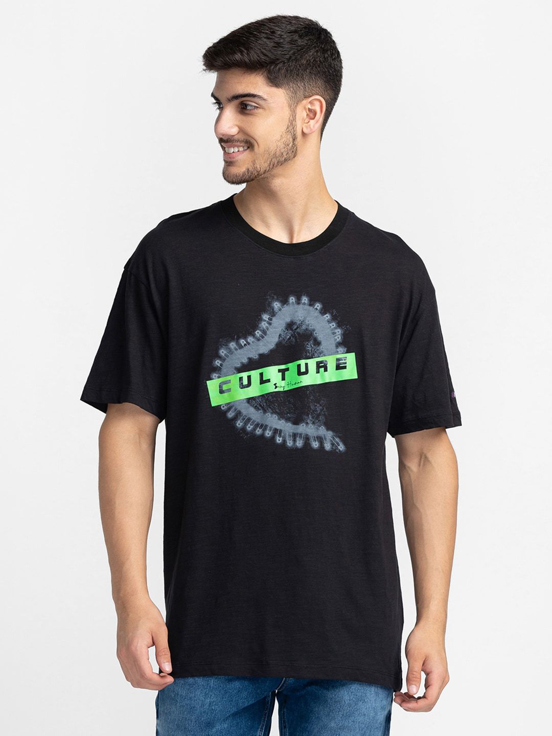 Being Human Typography Printed Round Neck T-shirt