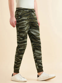 Sweet Dreams Men Olive Dry-Fit Joggers Track Pants