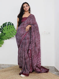 Saree mall Leheriya Poly Cotton Leheriya Ready to Wear Saree