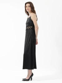 RAREISM Shoulder Straps Lace Inserts Fit & Flare Midi Dress
