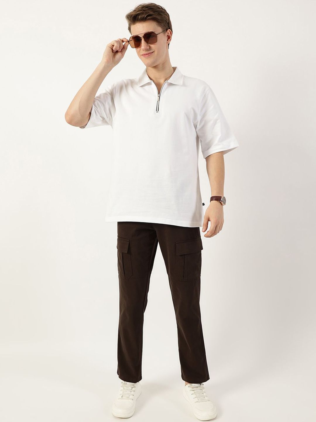 Thomas Scott Men Smart Easy Wash Cargos Trousers