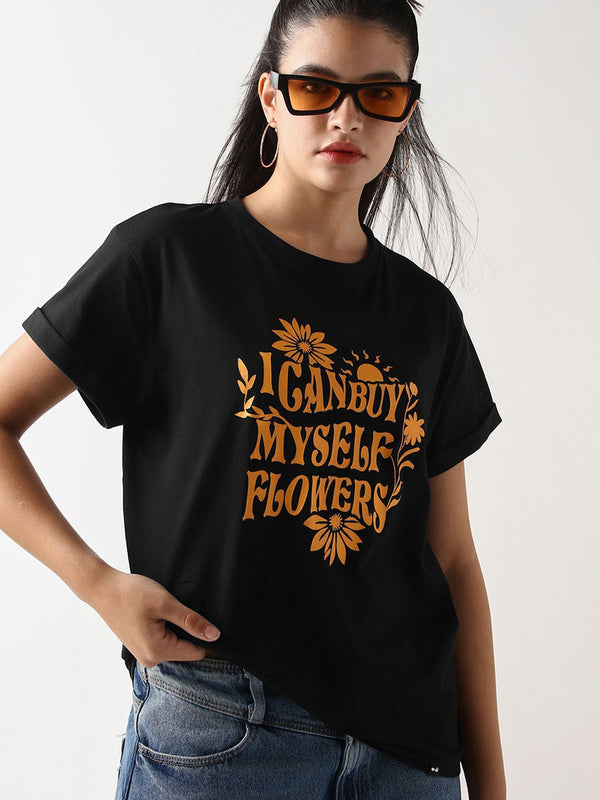 Bewakoof Typography Printed Pure Cotton T-shirt