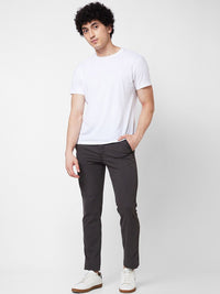 SPYKAR Men Slim Fit Mid Rise Cotton Trousers