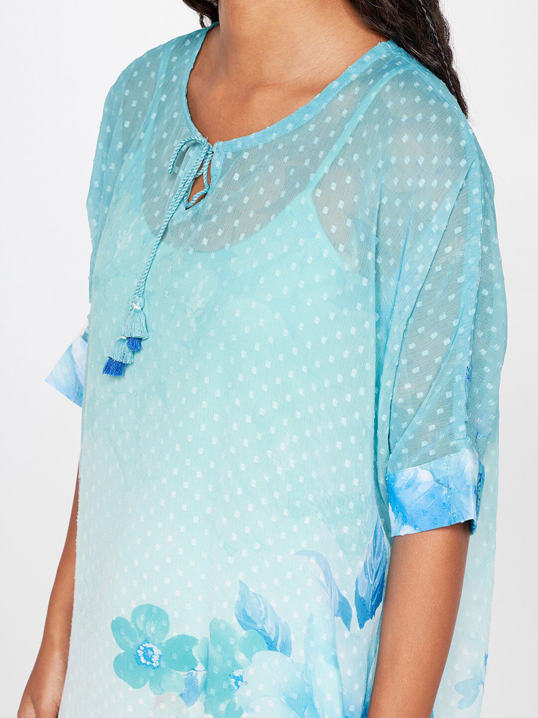 Global Desi Floral Printed Straight Kurta