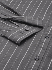 Being Human Pure Cotton Slim Fit Striped Casual Shirt