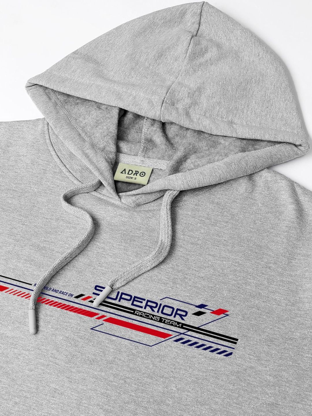 ADRO Men Printed Hooded Sweatshirt
