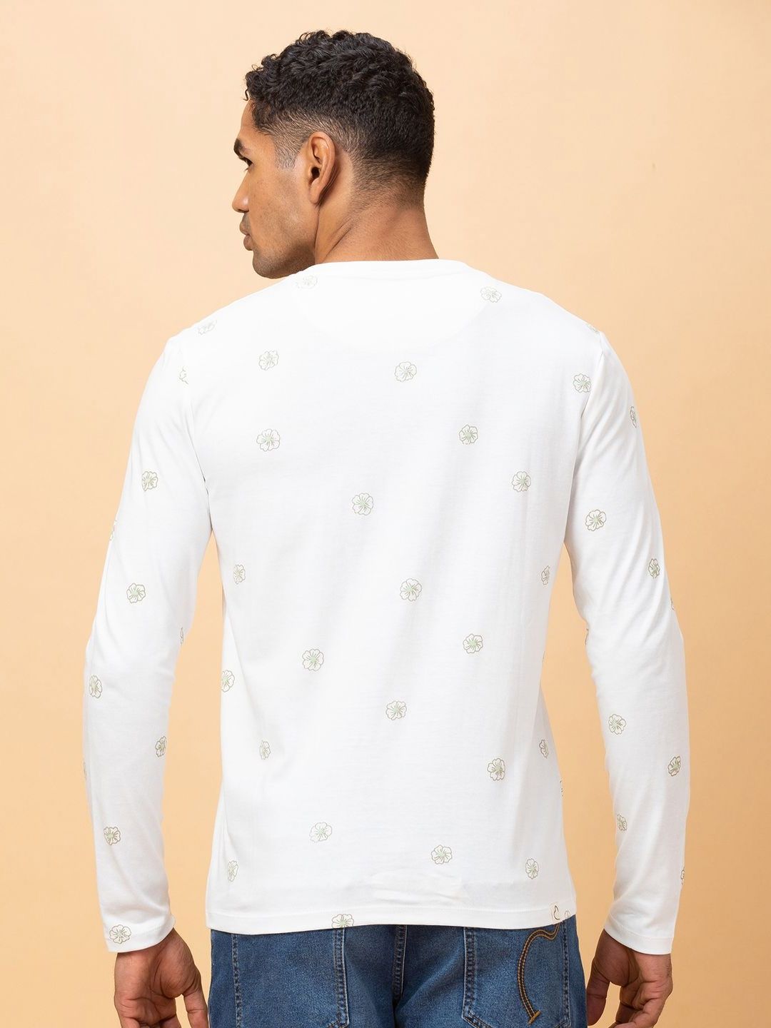Being Human Men Printed Henley Neck T-shirt