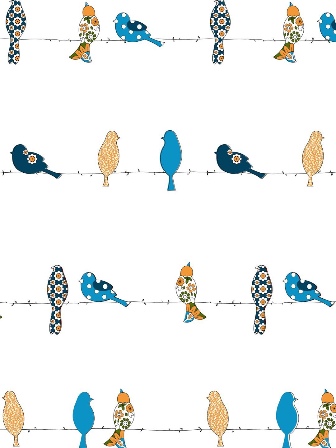 URBAN SPACE White & Blue 3 Pieces Quirky Printed Square Cushion Covers