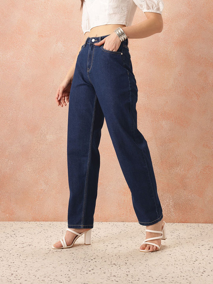 all about you Women Boyfriend Fit High-Rise Stretchable Jeans