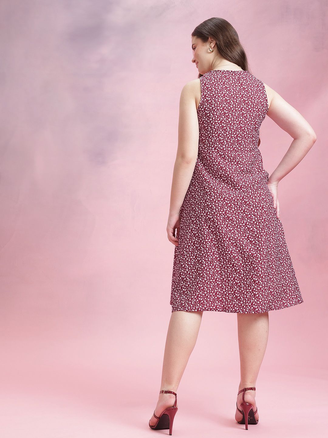DressBerry Micro Ditsy Floral Print Dress