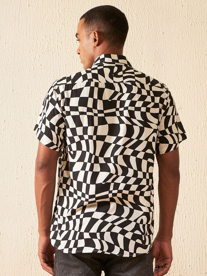 DENNISON Men Smart Block Printed Casual Shirt