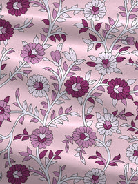 TRIDENT Desert Gardern Pink Urban Comfort Flat 144TC Queen Cotton Bedsheet Set