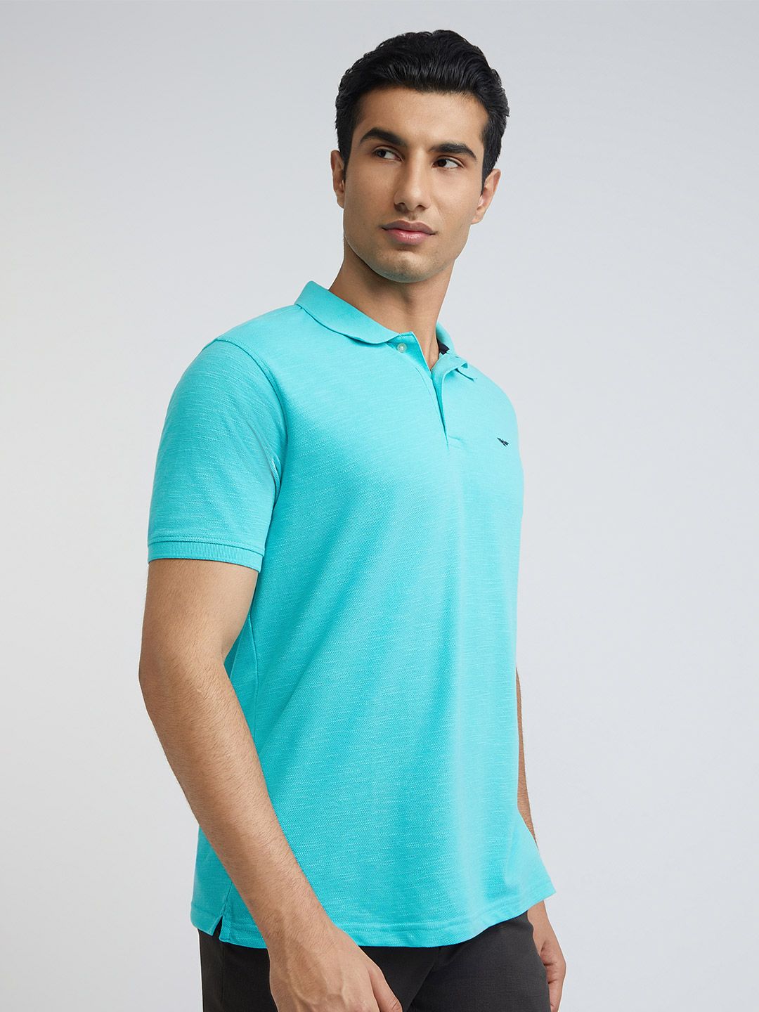 Park Avenue Solid Slim Fit Polo Collar T-shirt