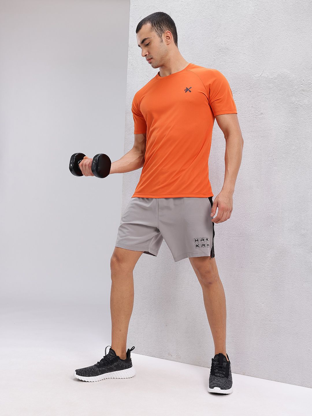 HRX by Hrithik Roshan Men Colourblocked Mid-Rise Training Shorts
