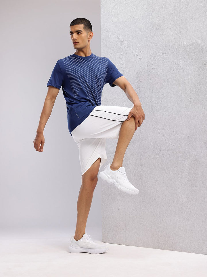 HRX by Hrithik Roshan Striped Rapid-Dry Training T-shirt