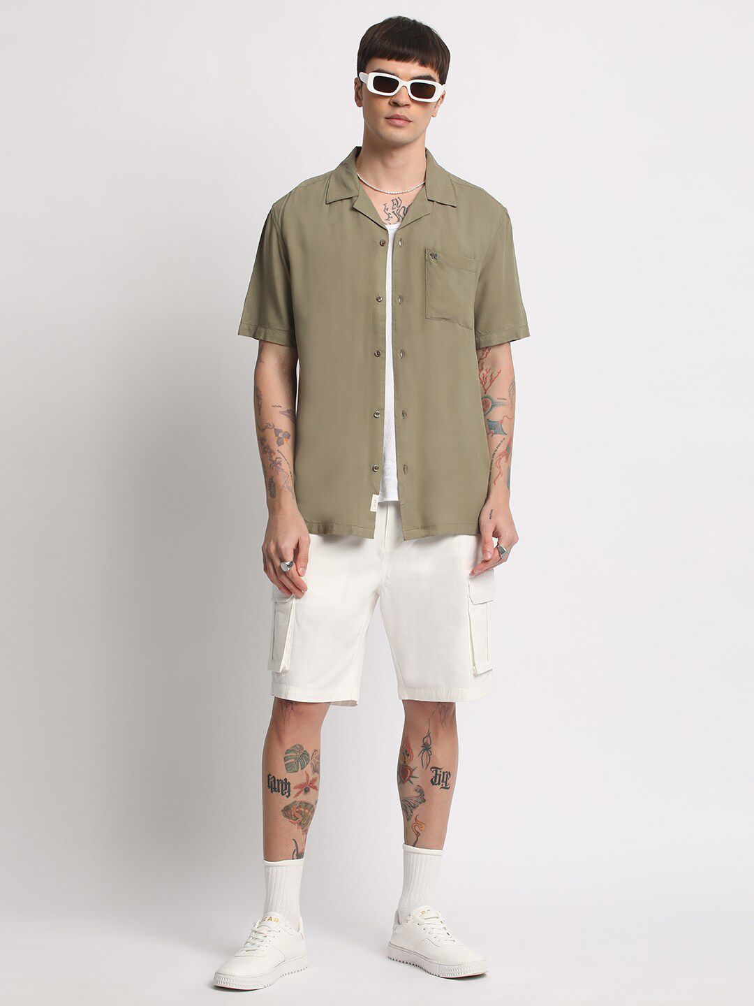 THE BEAR HOUSE Solid Casual Shirt