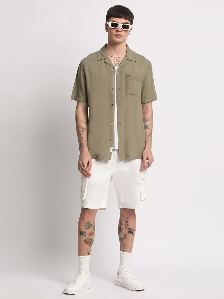THE BEAR HOUSE Solid Casual Shirt