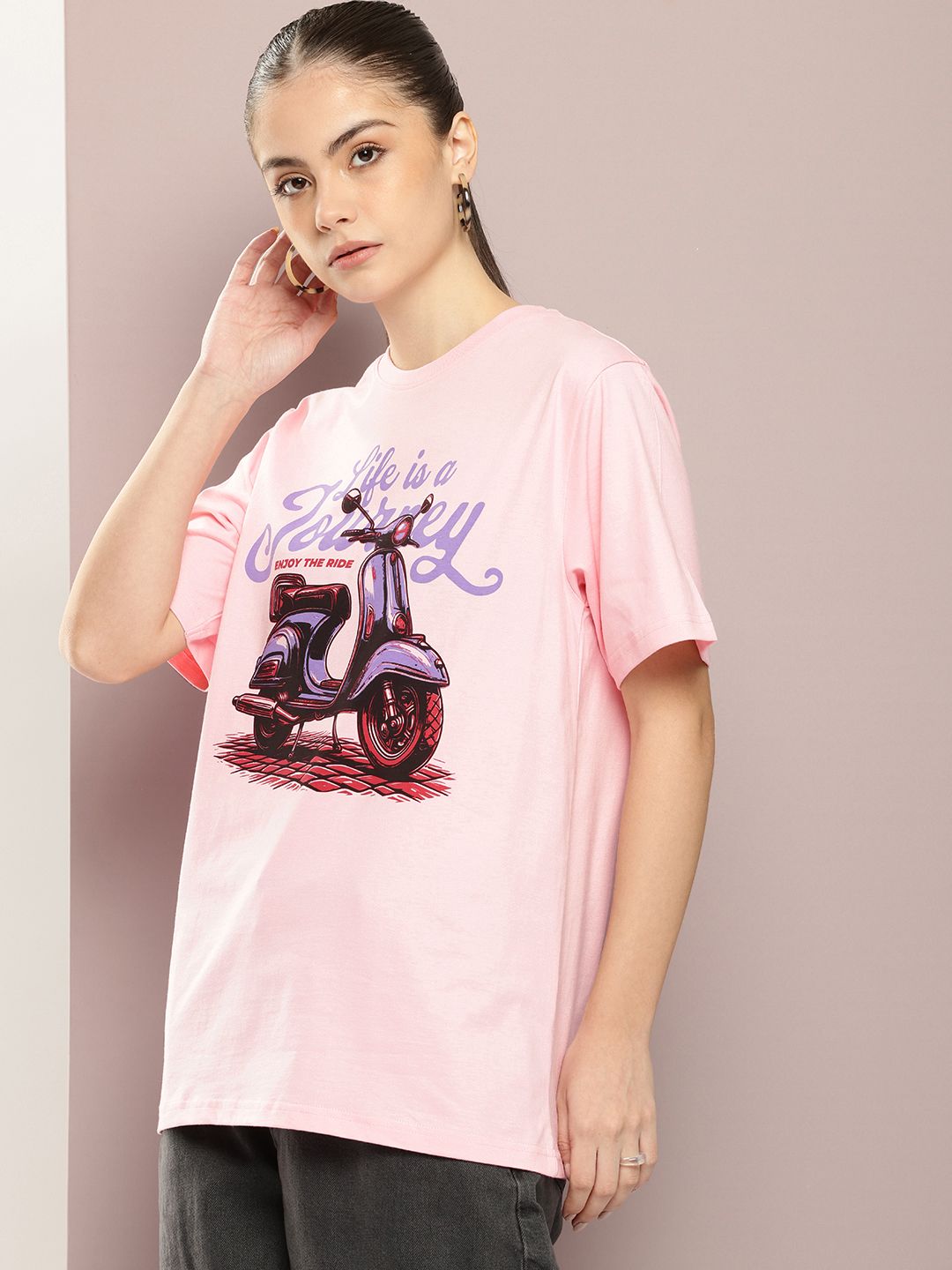 DILLINGER Women Graphic Printed Oversized T-shirt