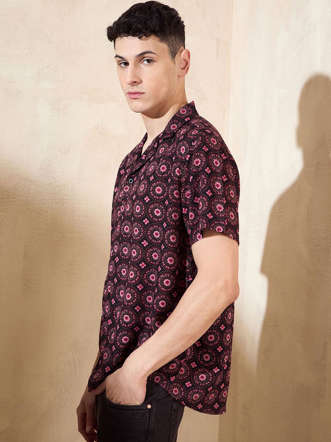 DENNISON Ethnic Motifs Oversized Casual Shirt