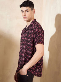 DENNISON Ethnic Motifs Oversized Casual Shirt