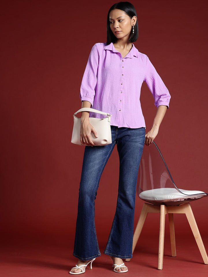 all about you Knitted Opaque Casual Shirt