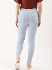 DressBerry Women Pack of 2 Solid Super Skinny Fit Ankle-Length Denim Jeggings