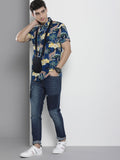 The Indian Garage Co Men Blue Regular Fit Printed Resortwear Shirt