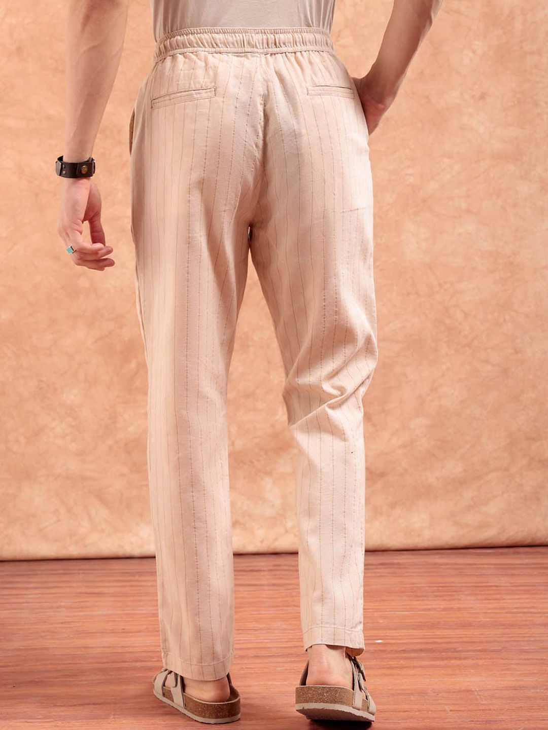 The Indian Garage Co Men Striped Trousers