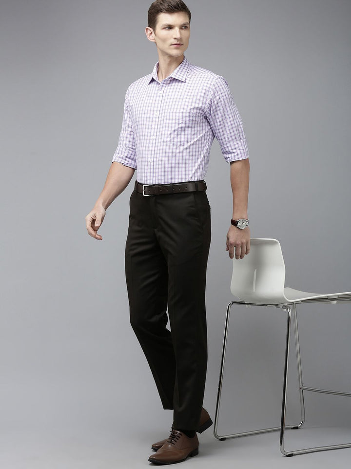 Park Avenue Slim Fit Pure Cotton Checked Formal Shirt