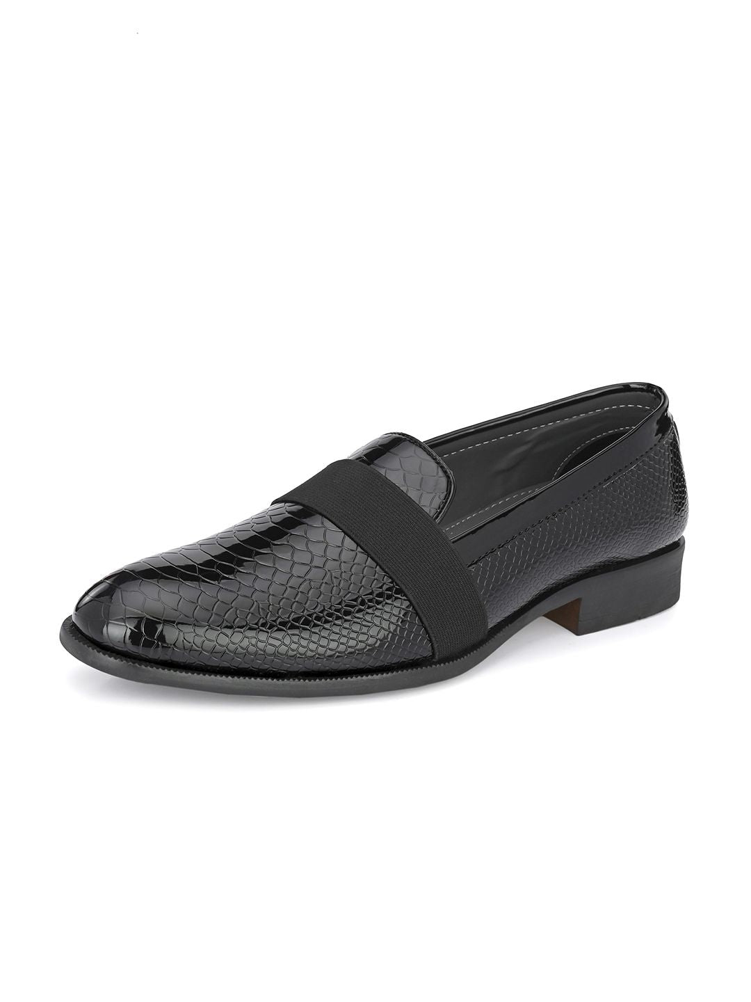 House of Pataudi Men Textured Formal Loafers