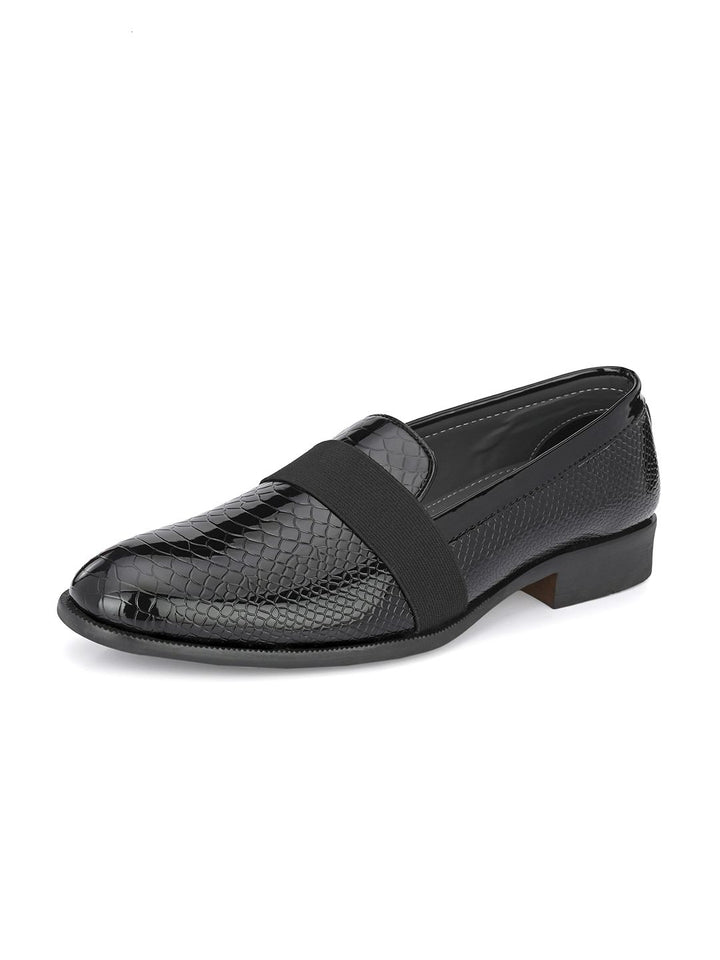House of Pataudi Men Textured Formal Loafers
