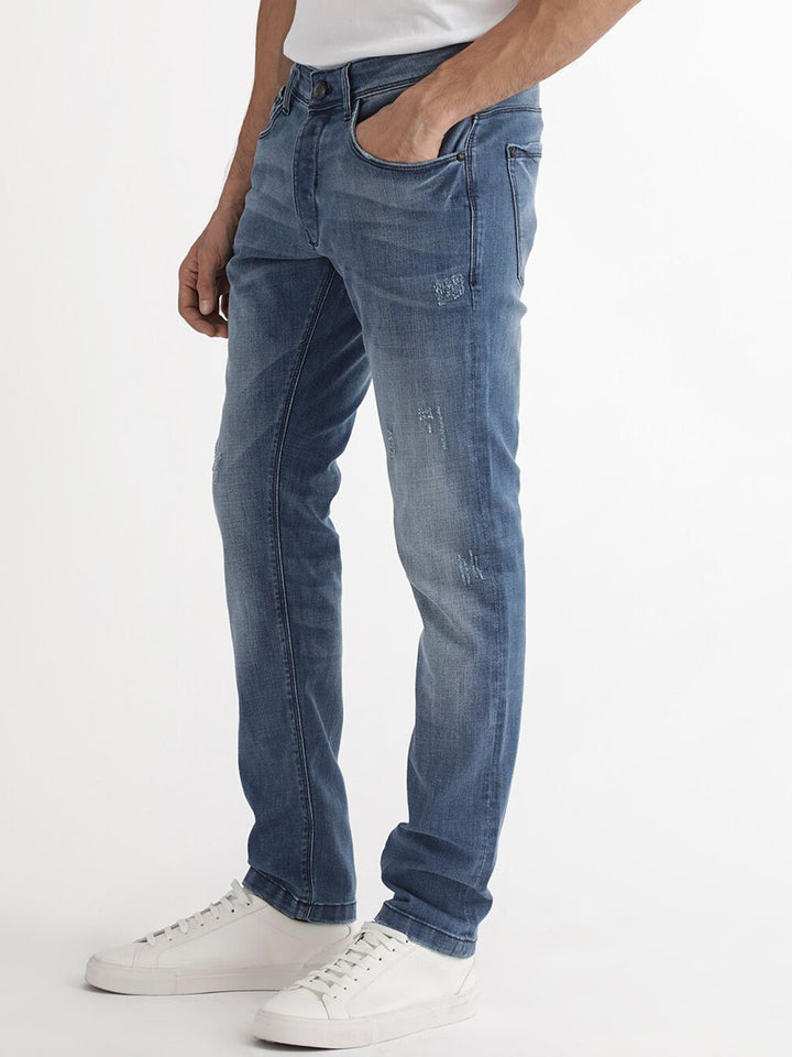 RARE RABBIT Men Dijon Slim Fit Cotton Stretchable Jeans