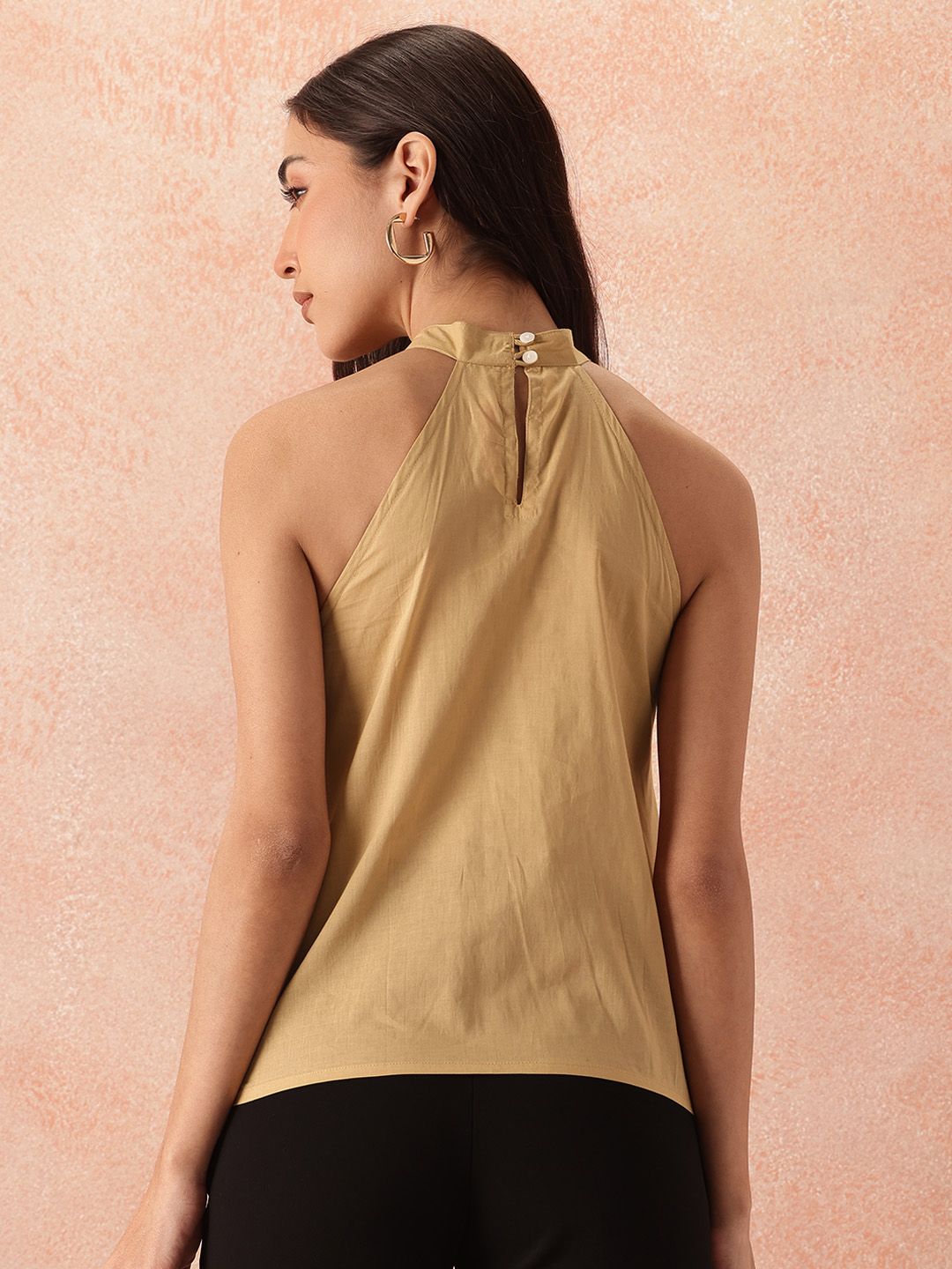 all about you Halter Neck Pure Cotton A-Line Top