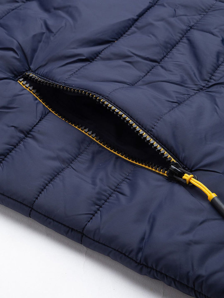 Being Human Men Navy Blue Longline Padded Jacket