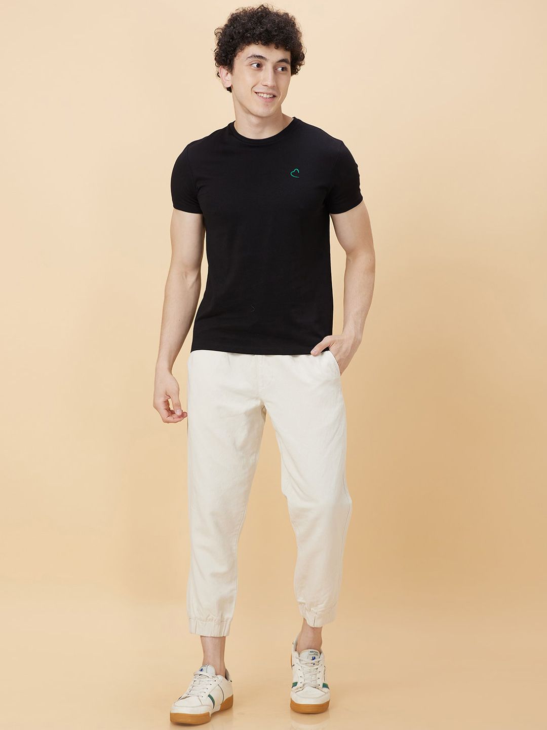 Being Human Men Slim Fit Mid-Rise Cropped Joggers