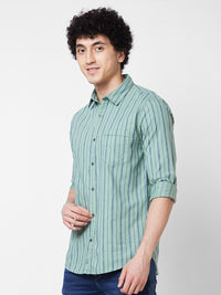 SPYKAR Striped Cotton Casual Shirt
