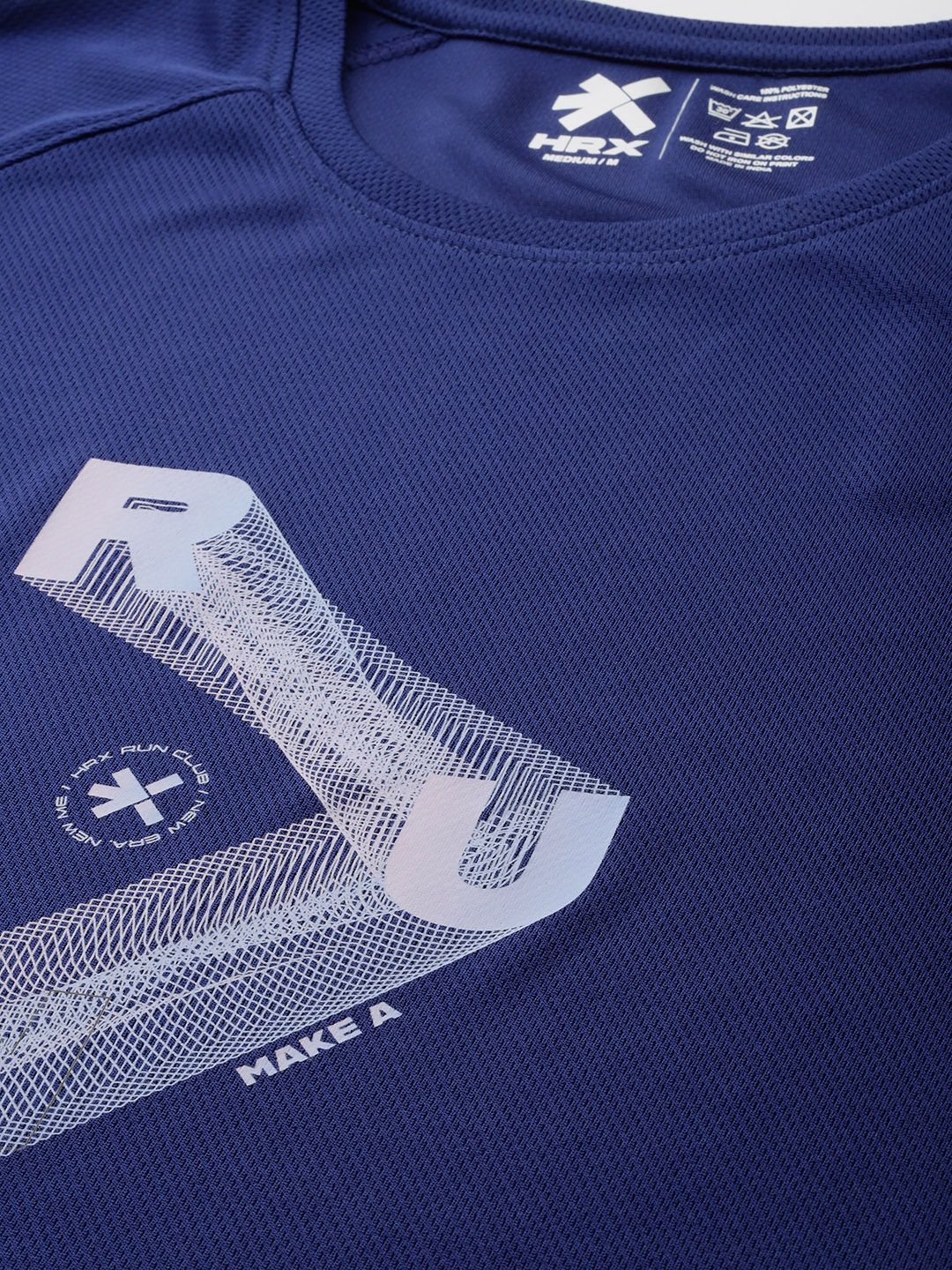 HRX by Hrithik Roshan Typography Printed Rapid-Dry Running T-shirt