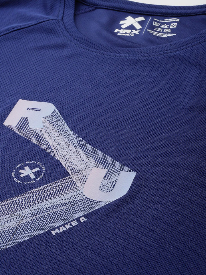 HRX by Hrithik Roshan Typography Printed Rapid-Dry Running T-shirt