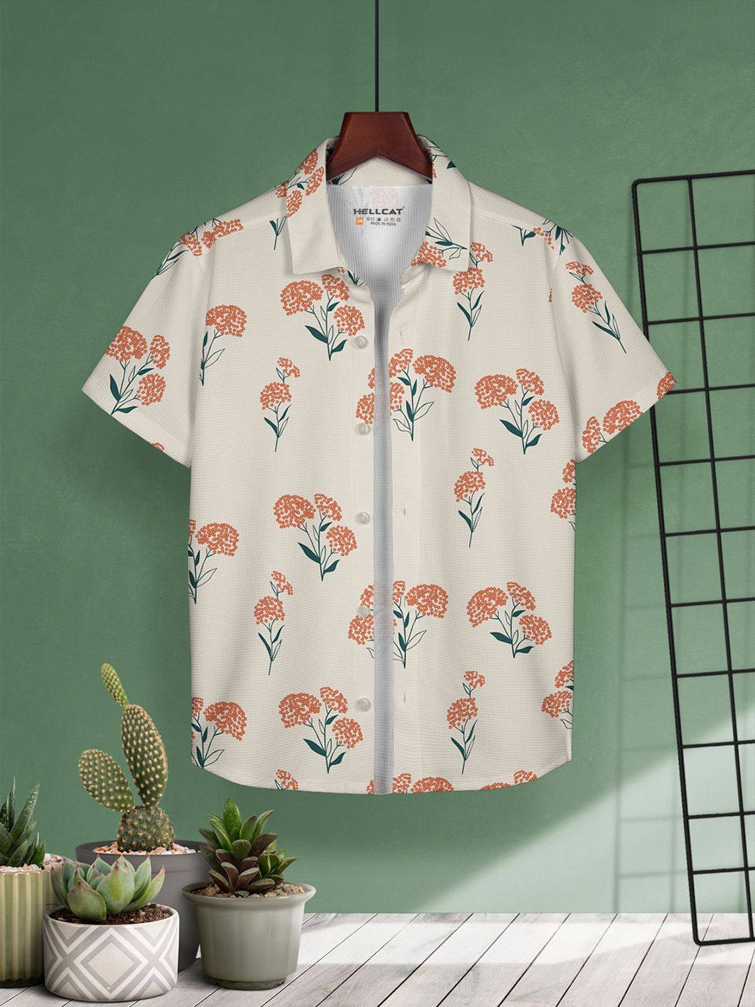 HELLCAT Boys Floral Opaque Printed Casual Shirt