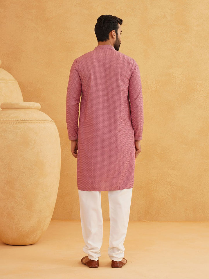 SOJANYA Geometric Embroidered Thread Work Cotton Straight Kurta