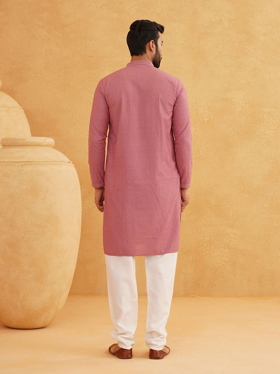 SOJANYA Geometric Embroidered Thread Work Cotton Straight Kurta