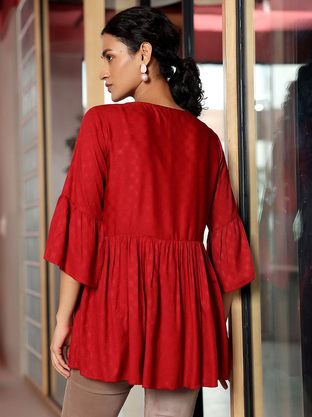 Libas Women Woven Design Kurti