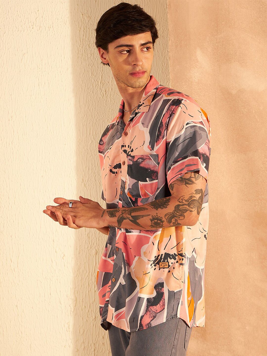 DENNISON Smart Block Printed Casual Shirt