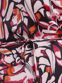 DressBerry Abstract Print Wrap Mini Dress