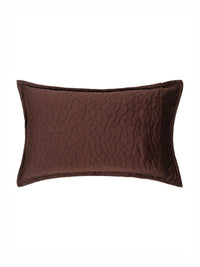 HOSTA HOMES Brown 2 Pieces Self Design Rectangle Shaped Pillow Covers
