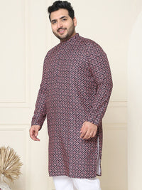 SOJANYA PLUS Motif Etnik Kurta Cotton Printed