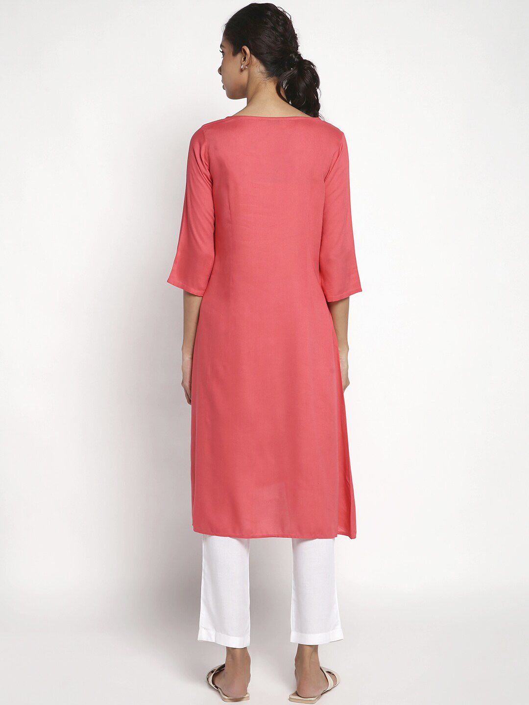 AURELIA Women Pink Kurta with Trousers